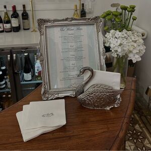 Vintage Silver-Plate Godinger Swan Napkin Letter Holder Figurine 6" 1988 Metal